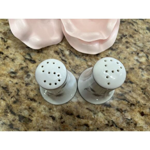 Creative Salt & Pepper Shaker Platinum Star Burst Fine China Japan 1014 Atomic - Picture 6 of 9